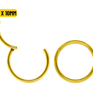 SEGMENTO CLICKER TITÂNIO PVD GOLD - 1.2 X 10MM