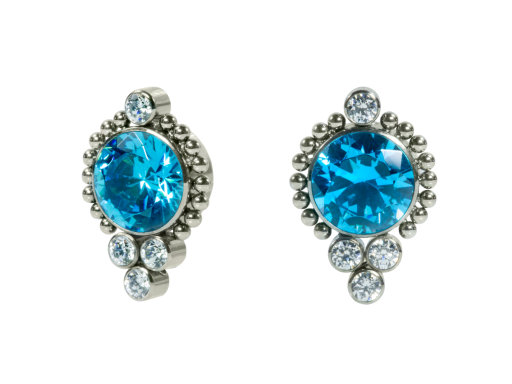 LABRET TITÂNIO R/I INDIANO MAIOR - AZUL