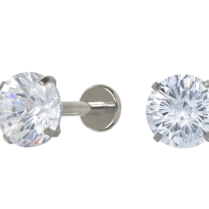 LABRET TITÂNIO R/I C/ ZIRCÔNIA - 1.2 X 8 X 6MM