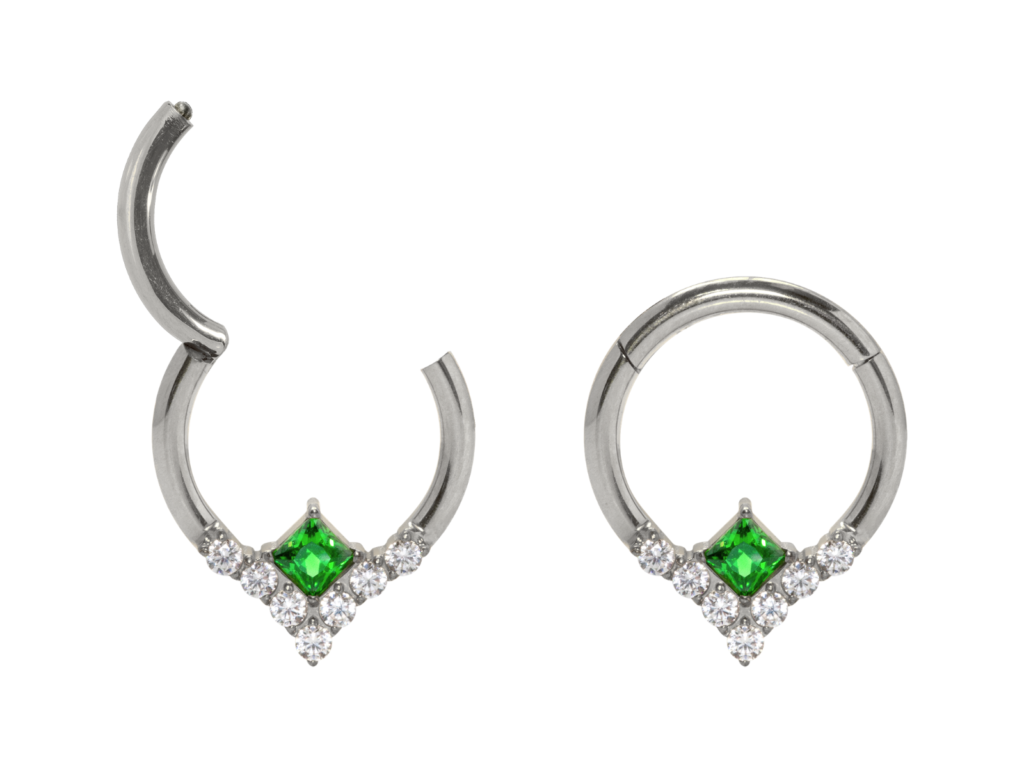 SEGMENTO CLICKER TITÂNIO V C/ ZIRCÔNIA / VERDE - 8MM