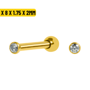 MICRO RETO AÇO PVD GOLD AUSTRALIANO - 1.0 X 8 X 1.75MM