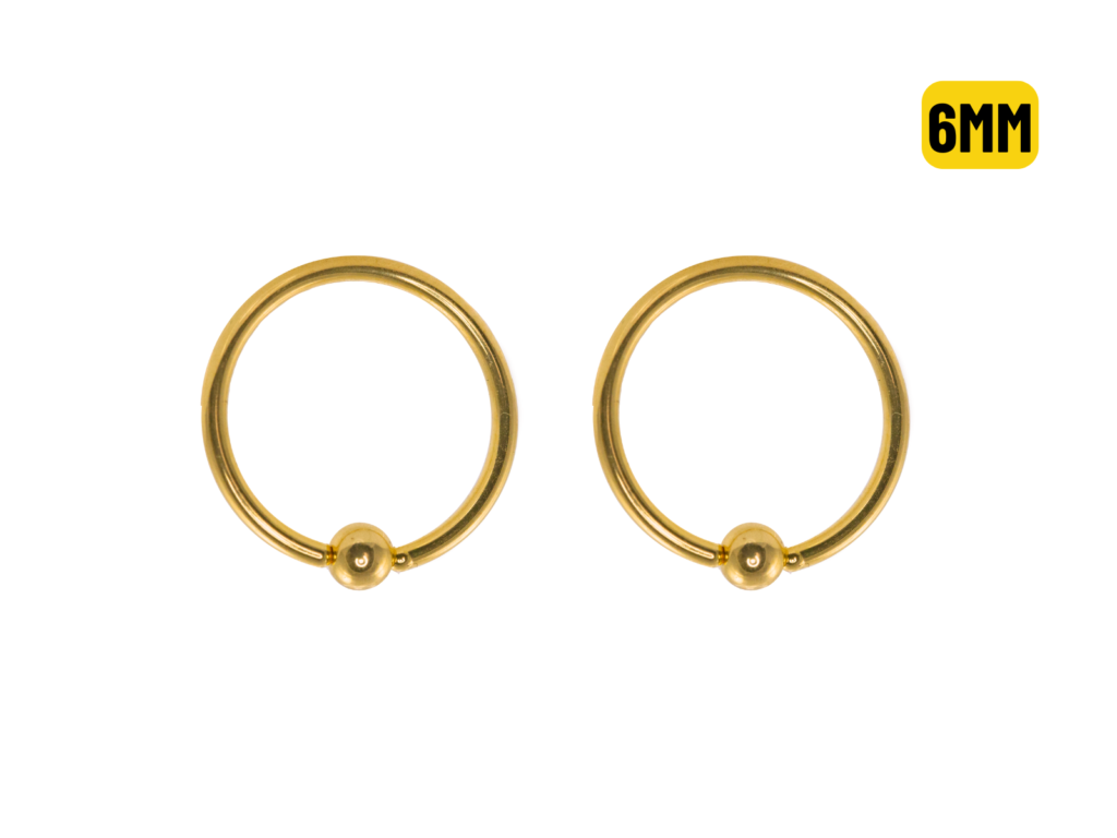 CAPTIVE PVD GOLD 1.2 X 6 X 3MM