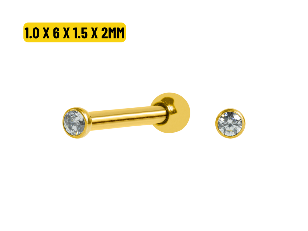 MICRO RETO AÇO PVD GOLD AUSTRALIANO - 1.0 X 6 X 1.5 X 2