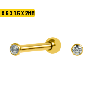 MICRO RETO AÇO PVD GOLD AUSTRALIANO - 1.0 X 6 X 1.5 X 2