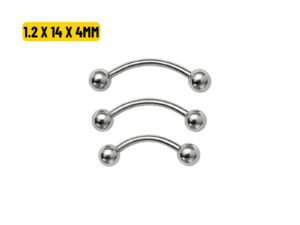MICRO CURVO TITÂNIO NATURAL – 1.2 X 14 X 4MM