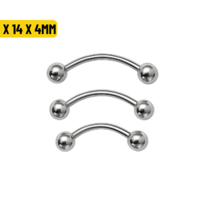 MICRO CURVO TITÂNIO NATURAL - 1.2 X 14 X 4MM