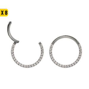 SEGMENTO CLICKER TITÂNIO FRONTAL CRAVEJADA - 1.2 X 8MM