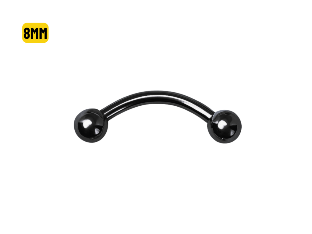 MICRO CURVO PVD BLACK 1.2 X 8 X 3MM