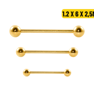 MICRO RETO PVD GOLD 1.2 X 6 X 2,5MM