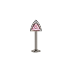 LABRET TITÂNIO R/I SPIKE C/ ZIRCÔNIA ROSA