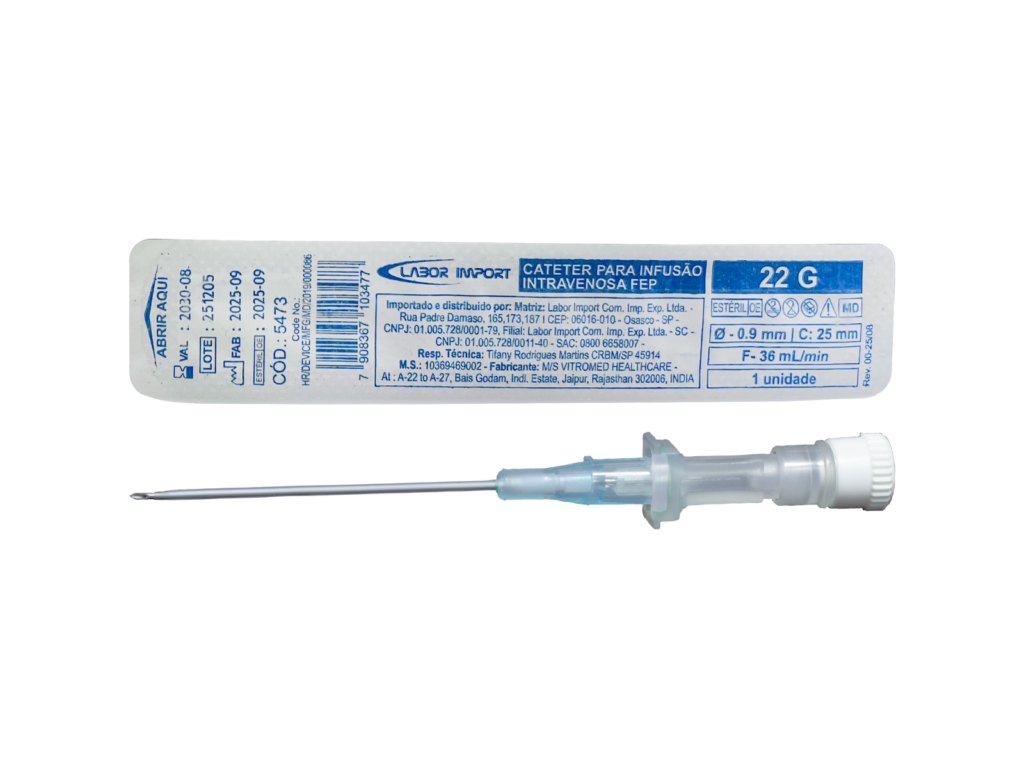 CATETER INTRAVENOSO LABOR IMPORT - UNIDADE (22G)