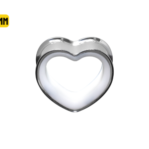 ALARGADOR PLUG CORAÇÃO AÇO / F: BRANCO - 16MM