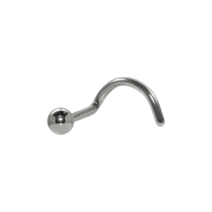 NOSTRIL TITÂNIO PULGA (BOLINHA) - 0.8 X 6 X 2MM