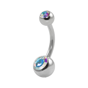BANANA BELL AÇO C/ STRASS 2 PEDRAS BOREAL - G