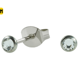 PAR BRINCO TITÂNIO FLAT C/ ZIRCÔNIA - 3MM