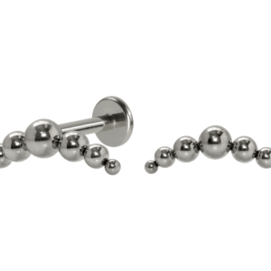 LABRET TITÂNIO R/I CLUSTER 7 ESFERAS