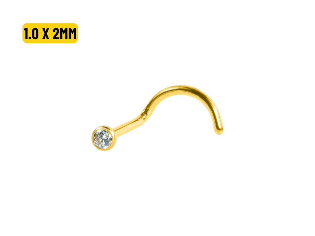 NOSTRIL TITÂNIO PVD GOLD - 1.0 X 2MM