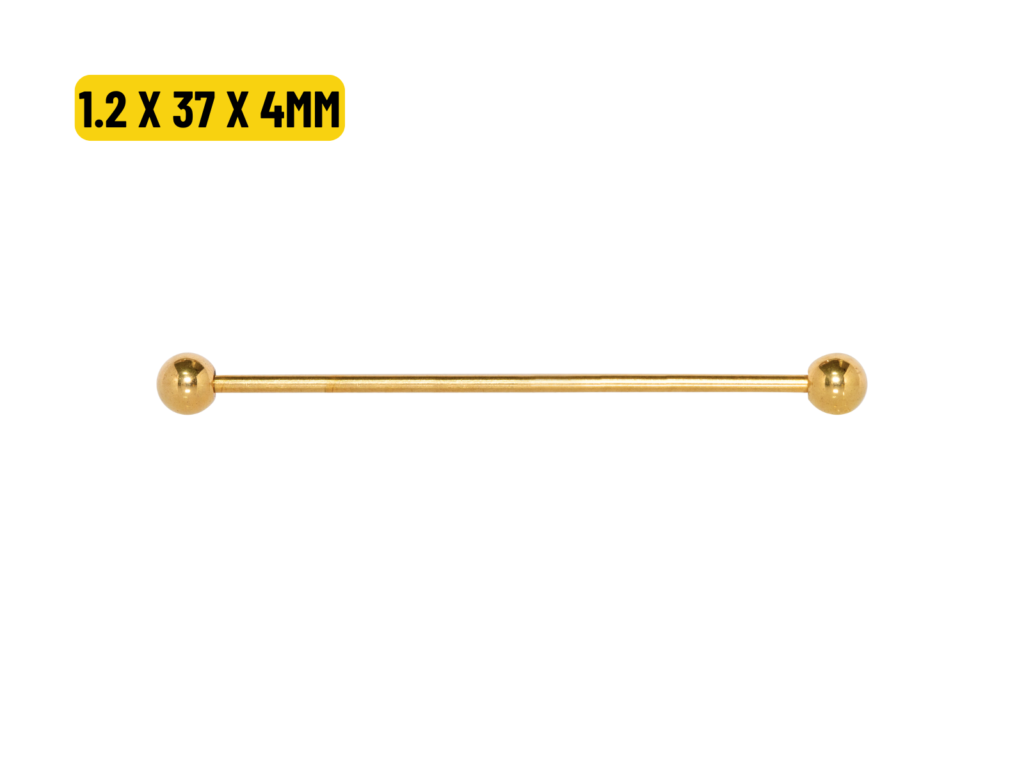 TRANSVERSAL BANHADO A OURO - 1.2 X 37 X 4MM