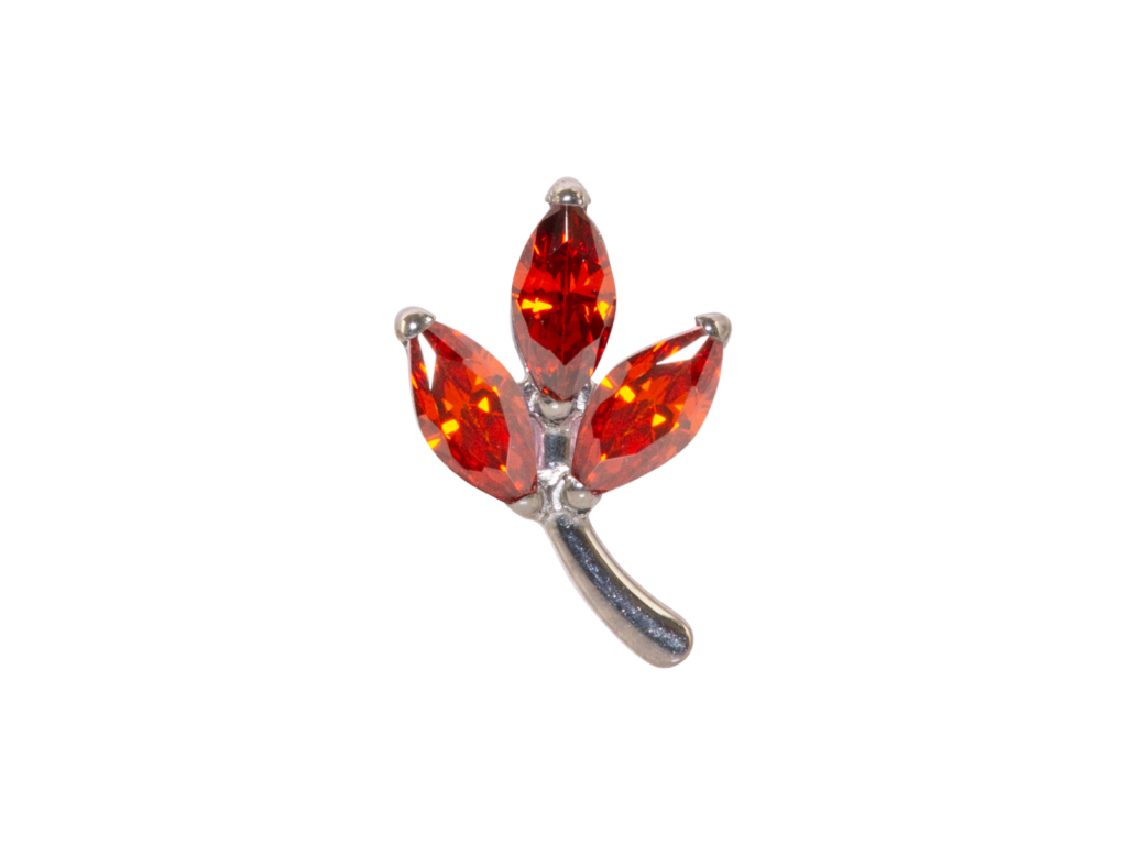 TOPO TITÂNIO 0.9 (1.2MM) - RAMO C/ ZIRCÔNIA VERMELHA