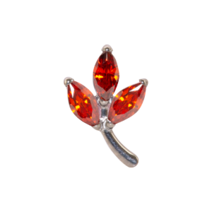 TOPO TITÂNIO 0.9 (1.2MM) - RAMO C/ ZIRCÔNIA VERMELHA