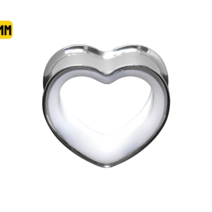 ALARGADOR PLUG CORAÇÃO AÇO / F: BRANCO - 19MM