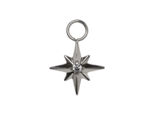 PINGENTE AVULSO TITÂNIO ESTRELA C/ ZIRCÔNIA – 6/6MM
