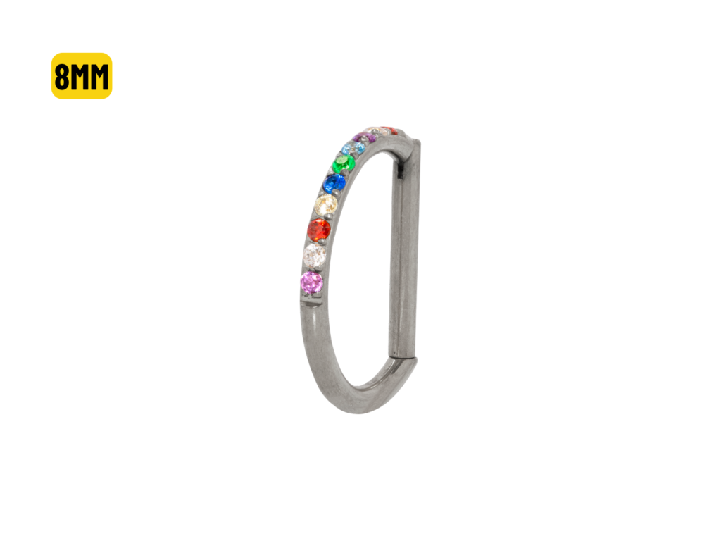 SEGMENTO CLICKER TITÂNIO OPEN D MULTI COLOR - 8MM