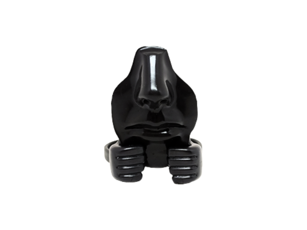 EXPOSITOR MÃO DE BORRACHA ARCO DE PLASTICO - PRETO