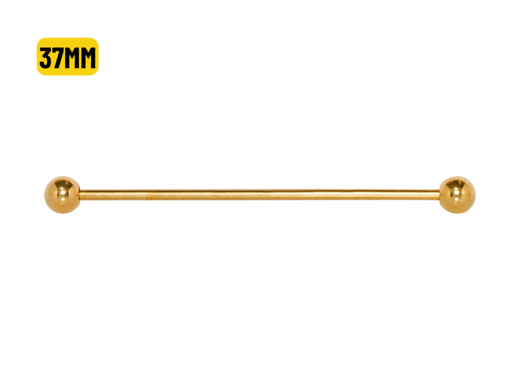 MEGABELL TRANSVERSAL TITÂNIO PVD GOLD 1.2 X 37 X 4