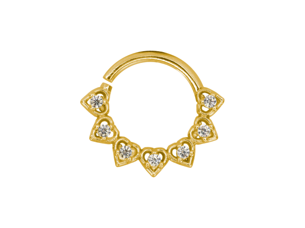 ARGOLA TORÇÃO CORAÇÃO P87 - BANHADO A OURO