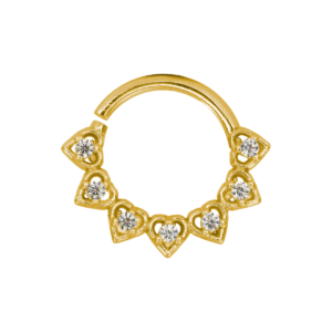 ARGOLA TORÇÃO CORAÇÃO P87 - BANHADO A OURO