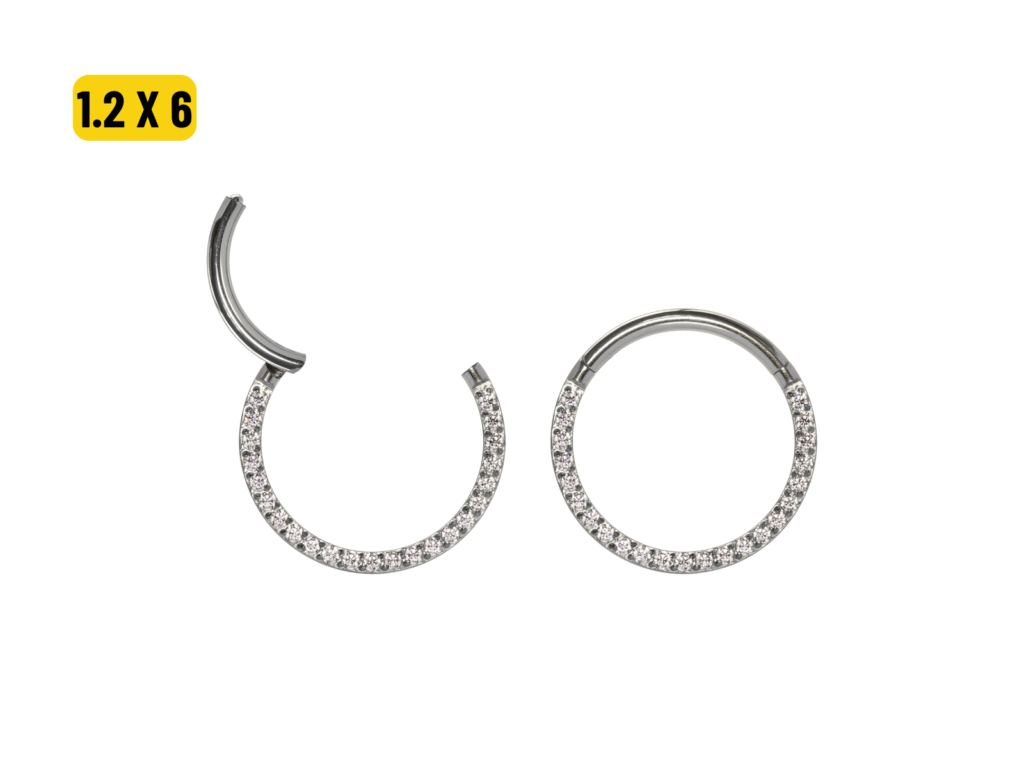 SEGMENTO CLICKER TITÂNIO FRONTAL CRAVEJADA - 1.2 X 6MM