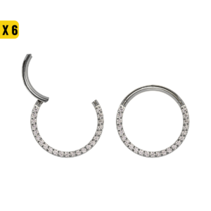 SEGMENTO CLICKER TITÂNIO FRONTAL CRAVEJADA - 1.2 X 6MM