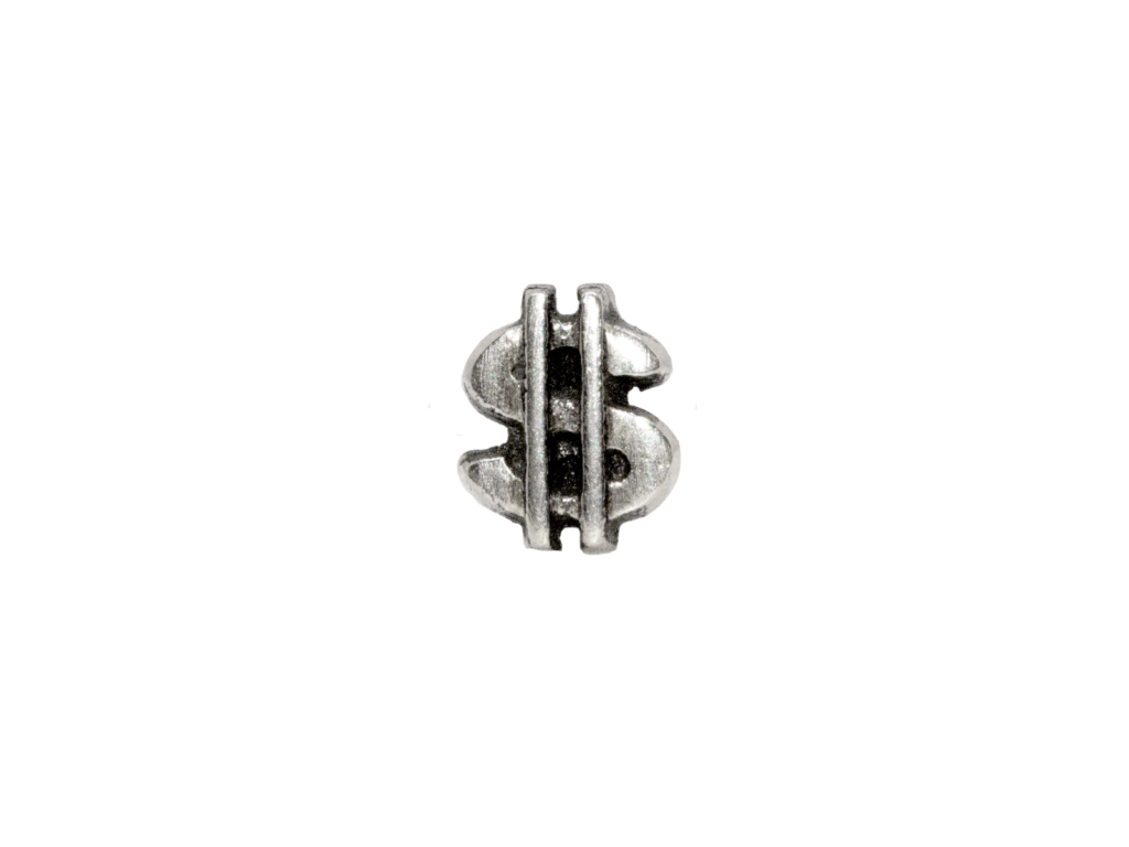 TOPO MICRODERMAL PRATA 950 - CIFRÃO
