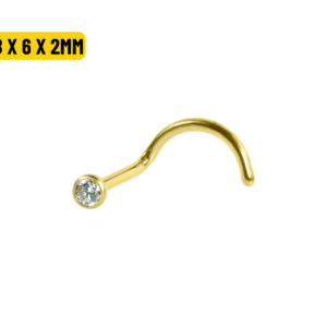 NOSTRIL TITÂNIO PVD GOLD - 0.8 X 2MM