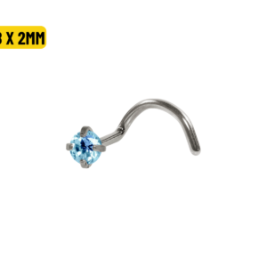 NOSTRIL TITÂNIO C/ GARRAS AZUL - 0.8 X 2MM