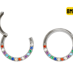 SEGMENTO CLICKER AÇO FRONTAL MULTI COLORS - 8MM