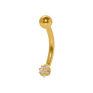 MICRO CURVO ESTRELA - BANHADO A OURO