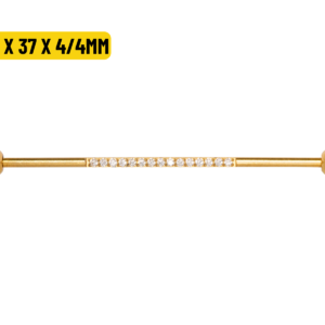TRANSVERSAL TITÂNIO PVD R/I CRAVEJADO C/ ZIRCÔNIA - 1.2MM
