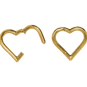 HEART CLICKER TITÂNIO PVD GOLD - 1.2 X 8MM