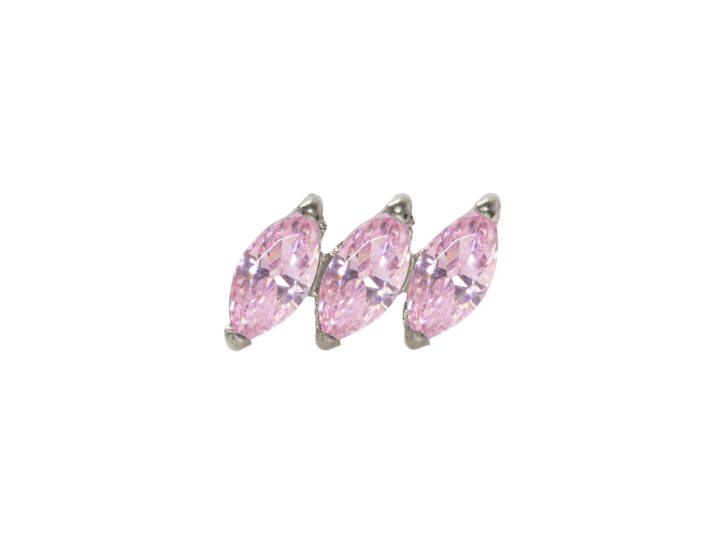 TOPO TITÂNIO 0.9 (1.2MM) - CLUSTER C/ ZIRCÔNIA ROSA