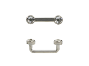 SURFACE FLAT TITÂNIO R/I C/ PEDRA – 1.2 X 8 X 3MM
