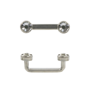 SURFACE FLAT TITÂNIO R/I C/ PEDRA - 1.2 X 8 X 3MM