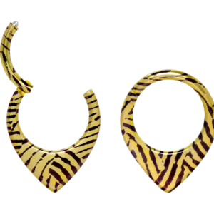 SEGMENTO CLICKER V TITÂNIO PVD GOLD LISTRADO - 8MM