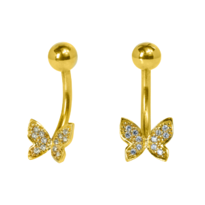 BANANA BELL BORBOLETA - UP179 (BANHADO A OURO)