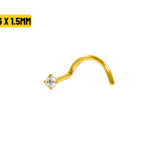 NOSTRIL TITÂNIO PVD GOLD C/ GARRAS - 0.6 X 1.5MM