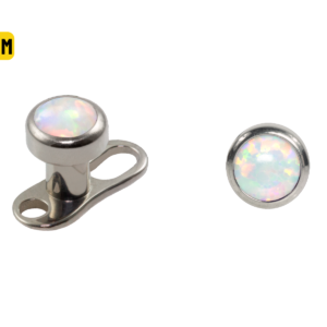 MICRODERMAL TITÂNIO C/ OPALA BOREAL - 4MM