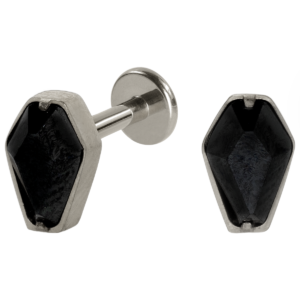 LABRET TITÂNIO R/I CAIXÃO BLACK