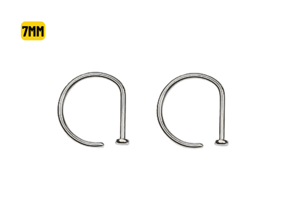 NOSTRIL ARGOLA TITÂNIO OPEN D - 0.8 X 7MM