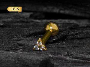 MICRO RETO OURO TRINITY C/ PEDRA MI16 – AMARELO